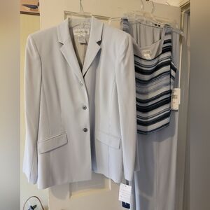 Rena Rowan 3pc Set light blue Sport Coat Tailored Design NWT Size 12
